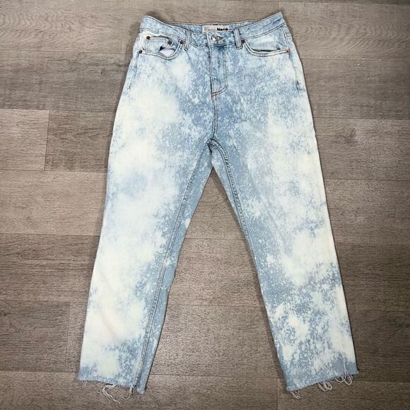 Topshop MOTO Distressed Bleach Wash Raw Cut Frayed Hem Cuff Women’s W30” x L30” - Picture 2 of 14